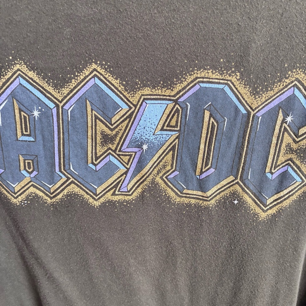 American Eagle band t-shirt green olive AC/DC short sleeves cotton logo - Picture 2 of 7